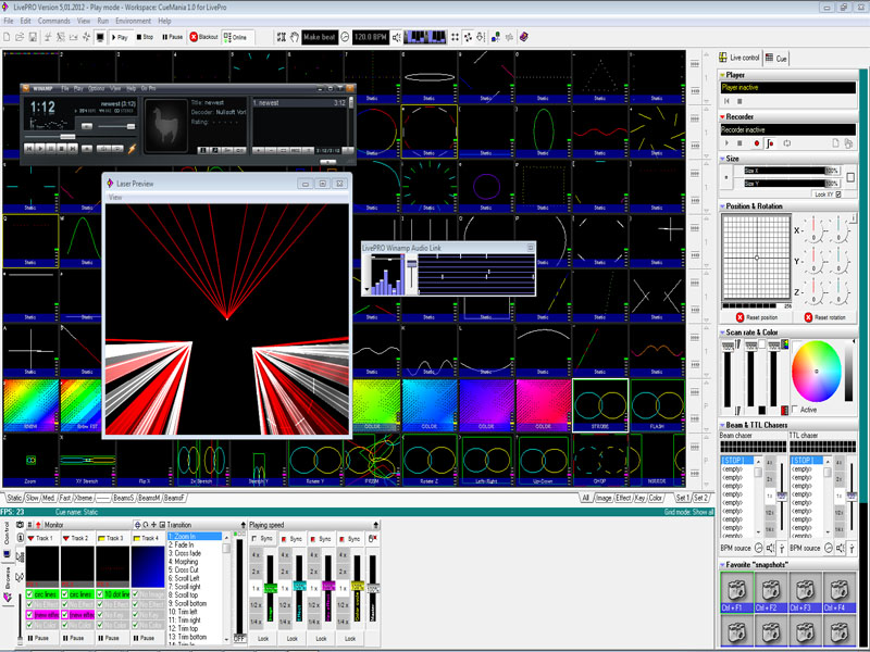 Laserdesigner Pangolin LivePro Lasershowsoftware für Flashback 3