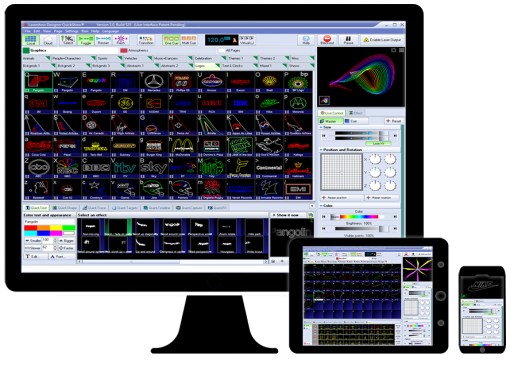 Pangolin QuickShow Lasershowsoftware Oberfläche